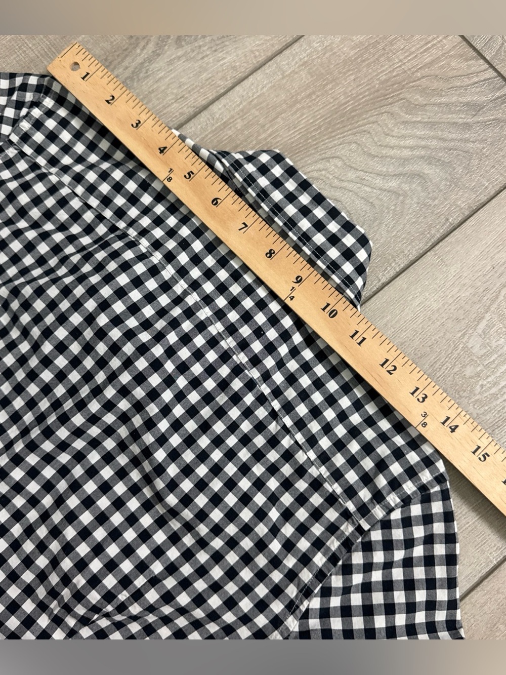 Polo RALPH LAUREN Gingham Shirt Pony Logo Cotton Womens M Black White Preppy - Picture 13 of 13
